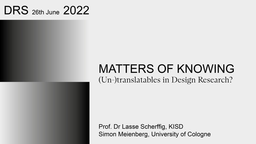 DRS Conference Bilbao